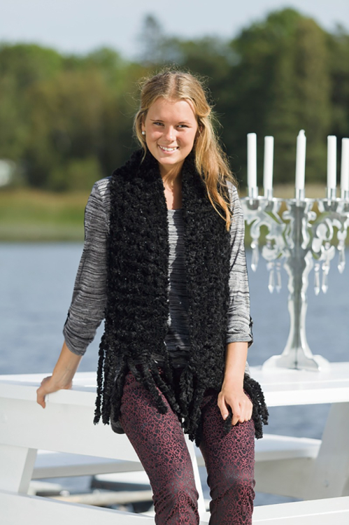 Glittrande halsduk med teddypälskänsla