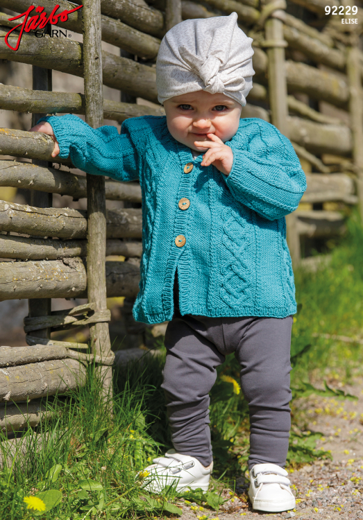 Penny - kofta med flätor till barn och baby