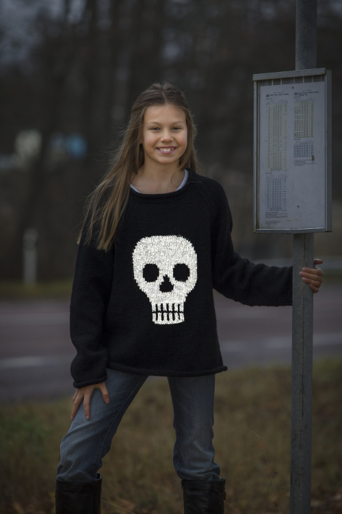 Döskalletröja i reflexgarn