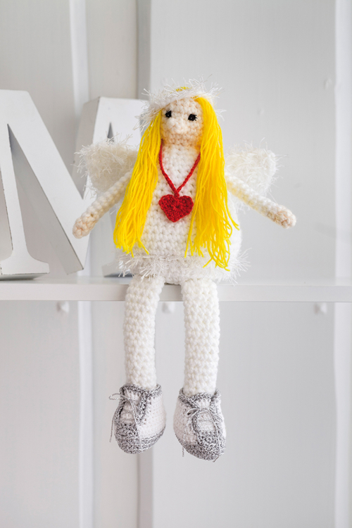 Virkad ängel och tomte