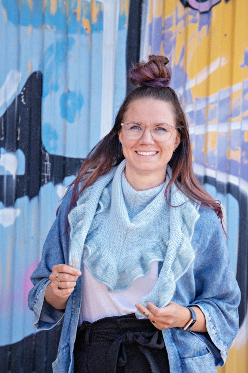 Svallvåg - sjal med volangkant