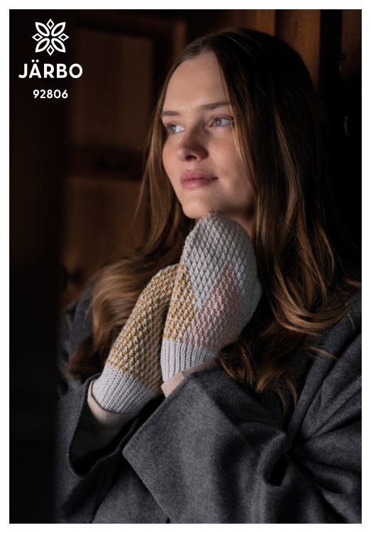 Fjällsol – strukturvirkade vantar