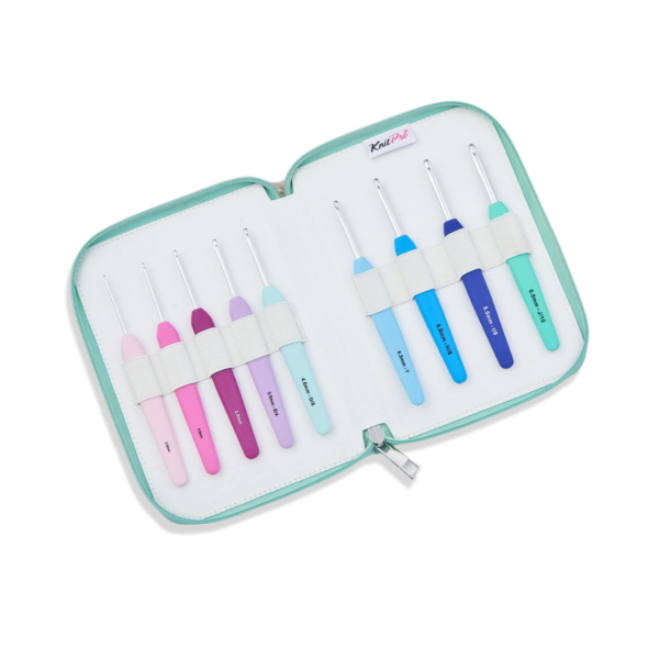 KnitPro Waves 2.0 Deluxe - Set med virknålar (9 st)
