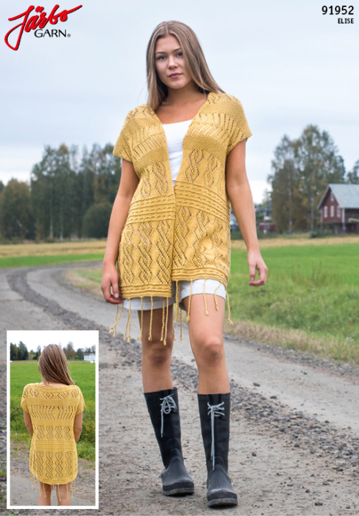 Spetsstickad damväst