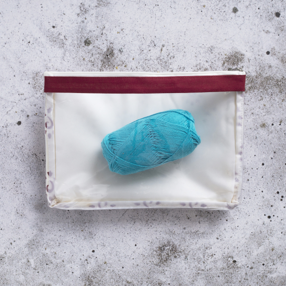 Väska med dragkedja - Stor röd