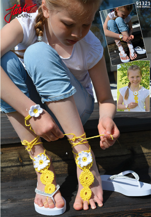 Virkat till hals, handleder och sommarfötter