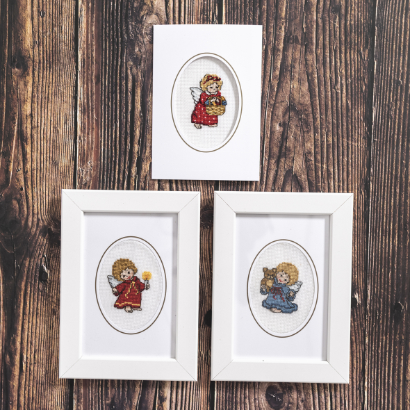 Små änglar - 3 tavlor / kort | Eddna SE