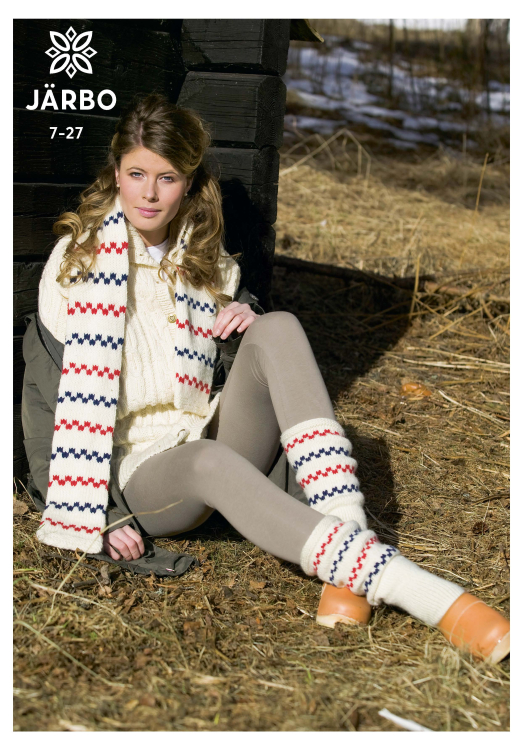 Sockor och rundstickad halsduk i pippimönster 