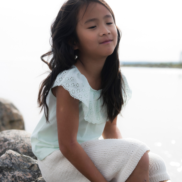 Klippa - stickade barnshorts