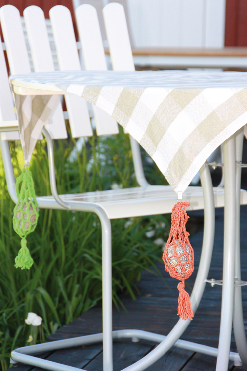 Pimpade stenar till sommarduken