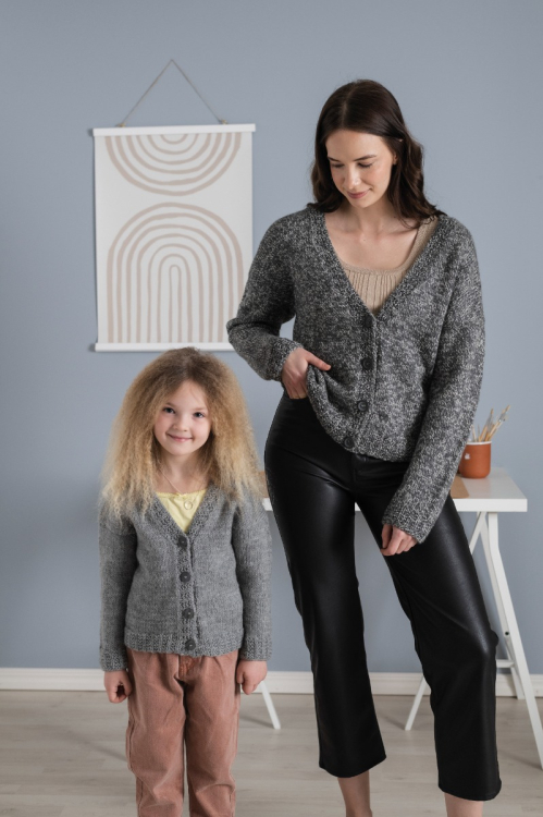 Dublin mini - barnkofta med v-ringning