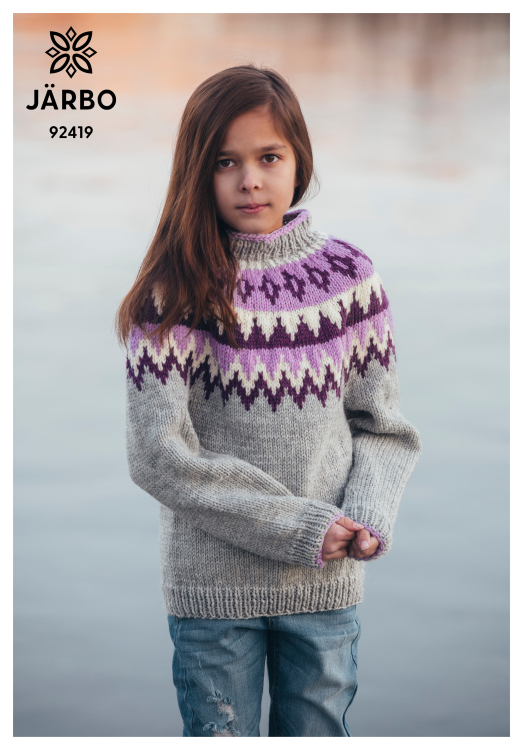 Isodor - barntröja med mönstrat ok