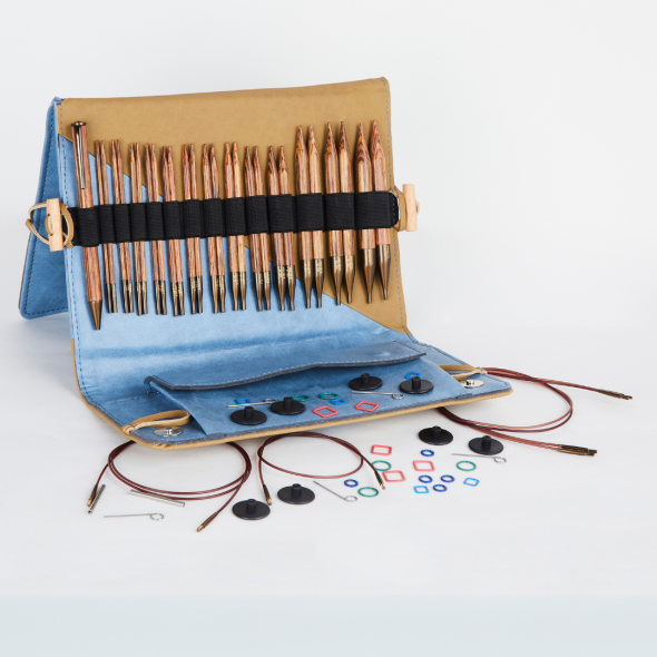 KnitPro Ginger Regal - Set med ändstickor (11 par, 13 cm)