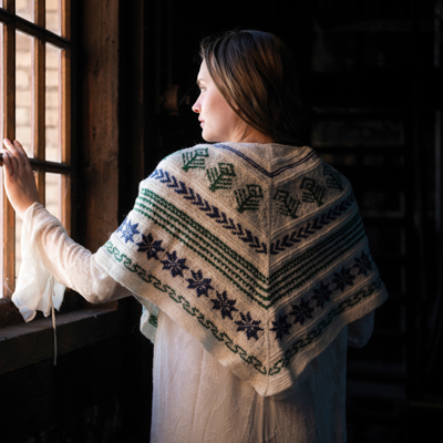 Mönster - Verk stickad sjal - Dam | Eddna SE