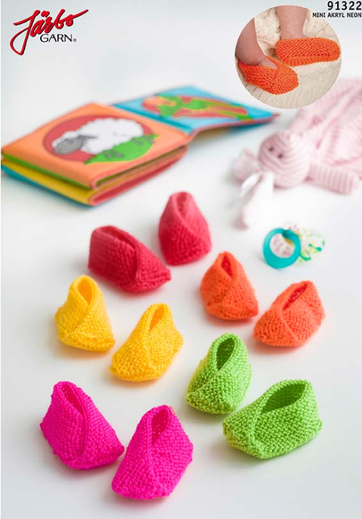 Färgglada babytofflor