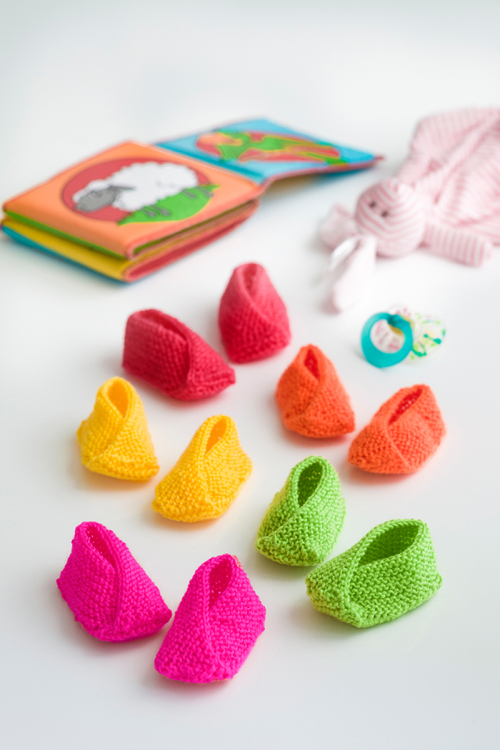 Färgglada babytofflor