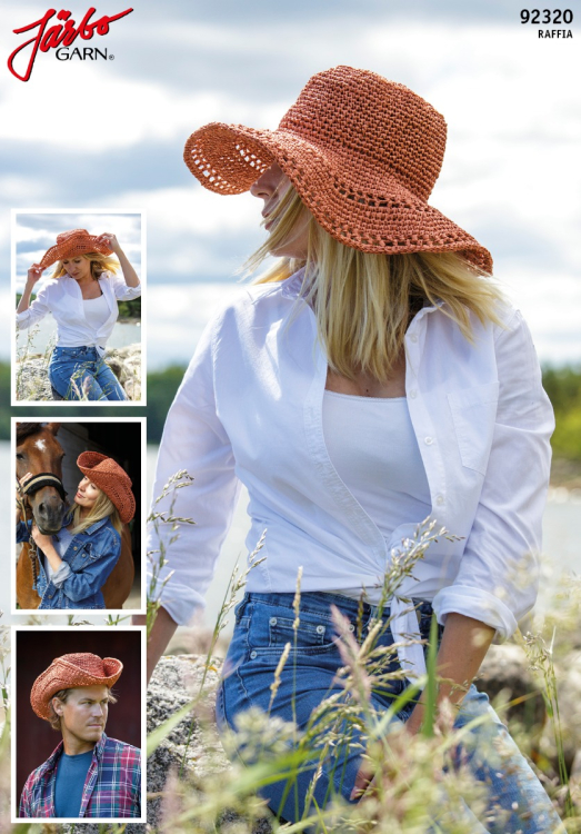 Margot - virkad solhatt / cowboyhatt 