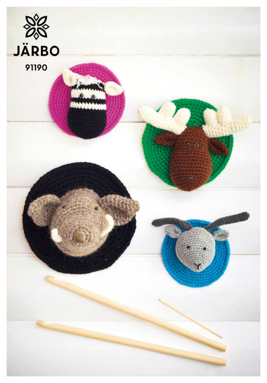 Troféer - virkade djurhuvuden