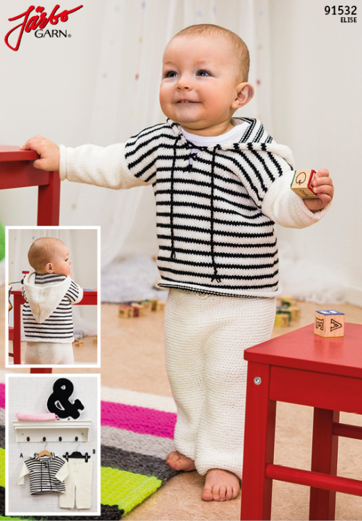 Byxa och randig hoodie till barn