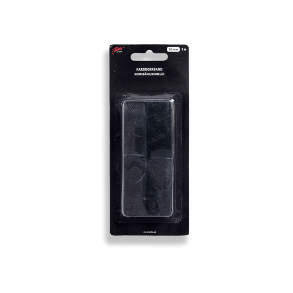 Kardborrband 20mm x 1m svart