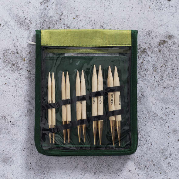 KnitPro Bamboo Chunky - Set med ändstickor (5 par, 13 cm)