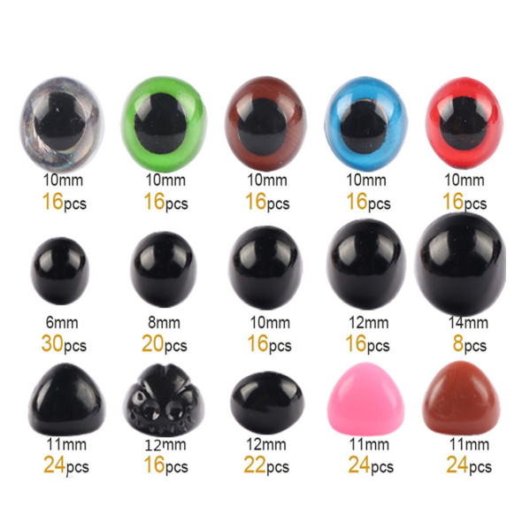 Mix av djurögon och nosar, 280 set/fp (560 delar!)