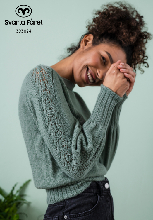 Mönster - Arezzo – stickad tröja med mönster på ärmarna | Eddna SE