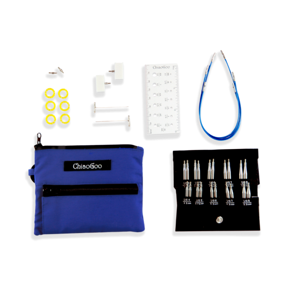 ChiaoGoo TWIST Shorties Small - Set med ändstickor (10 par, 5 & 8 cm)