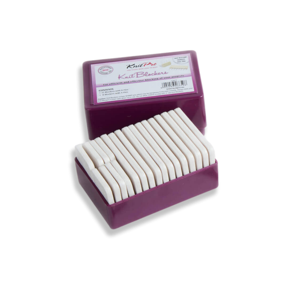 Blockningsnålar breda lila (20 st)