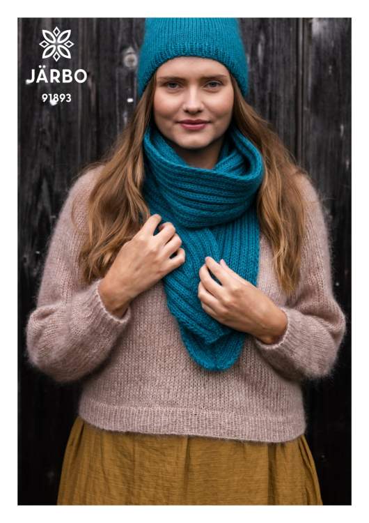 Hermine - ribbstickad halsduk