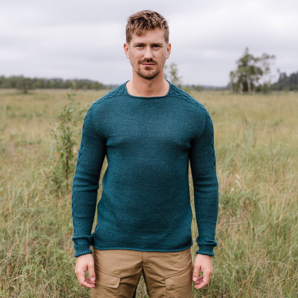 Mönster - Bergtjärn herrunderställströja med sadelaxel | Eddna SE