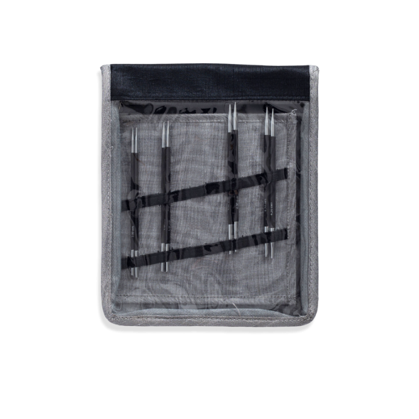 KnitPro Karbonz Starter - Set med ändstickor (4 par, 13 cm)