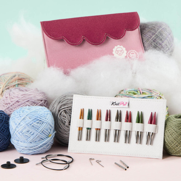 KnitPro Dreamz Mini - Set med ändstickor (8 par, 5 cm)