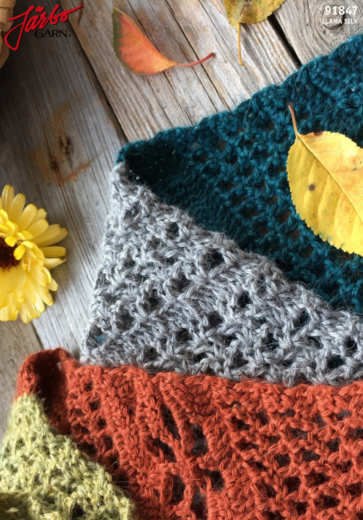 Höstfägring - virkad sjal