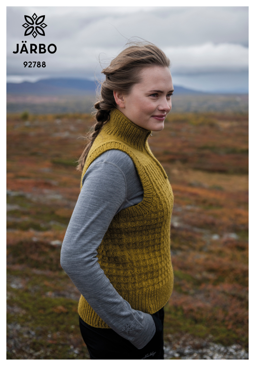 Mönster - Glaciär - stickad väst med dragkedja - Dam | Eddna SE