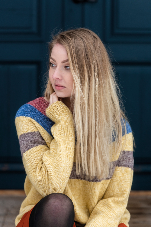 Yllis - rundstickad tröja 