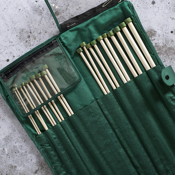 KnitPro Bamboo - Set med jumperstickor (10 par, 33 cm)