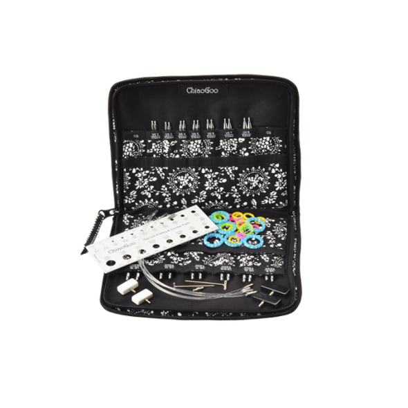 ChiaoGoo SPIN Bamboo Complete - Set med ändstickor (13 par, 10 cm)