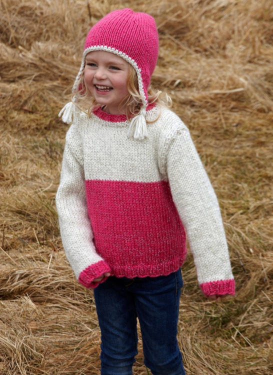 Tröja och öronlappsmössa med reflex