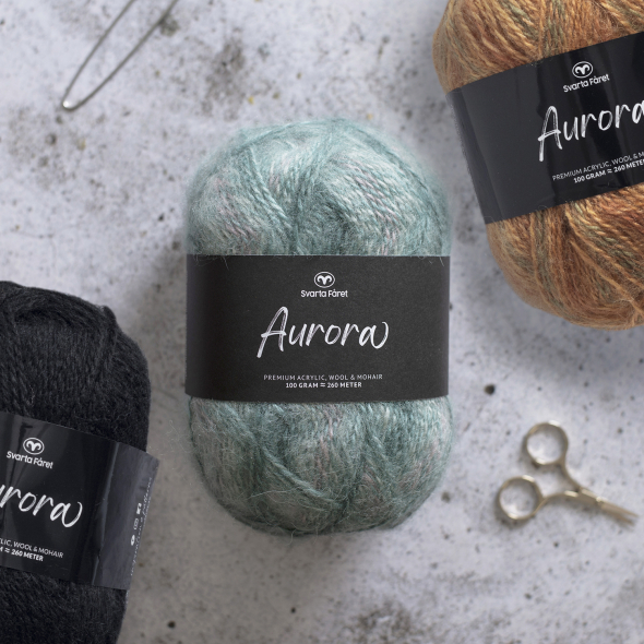 Aurora - Akryl- och ullgarn från Svarta Fåret | Eddna SE