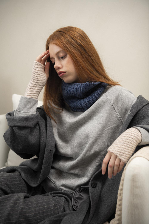 Aten – Resårstickad cowl