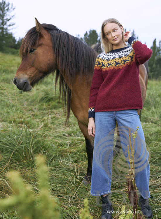 Farfuglar - Stickad tröja i Léttlopi