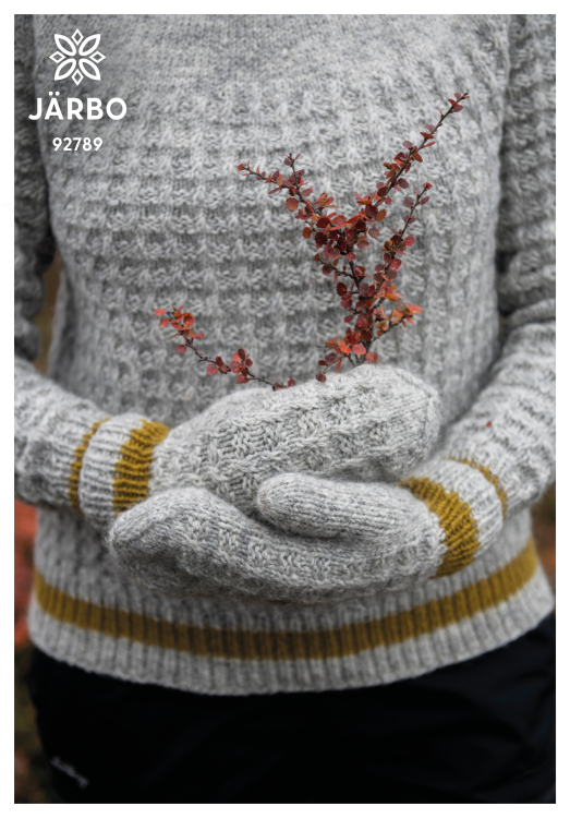 Mönster - Glaciär fodrade stickade vantar - Dam |Eddna SE