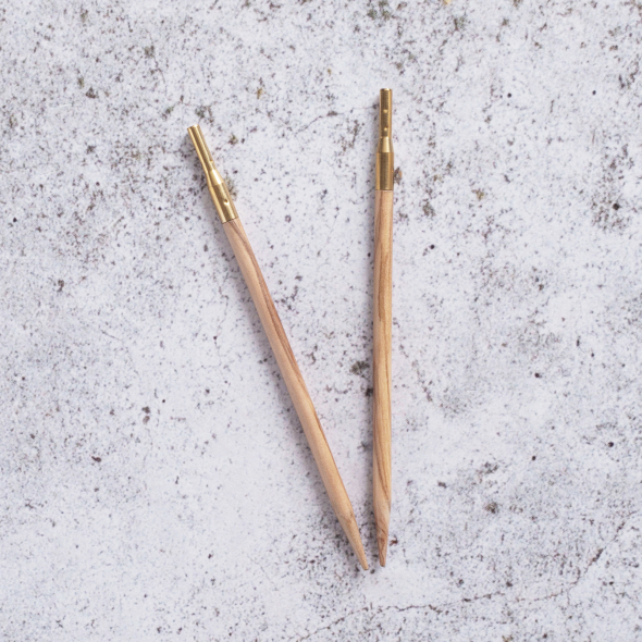 addiClick Olivträ - Set med ändstickor (8 par, 13 cm) 570-2