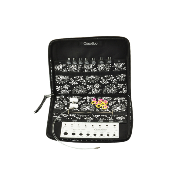 ChiaoGoo SPIN Bamboo Small - Set med ändstickor (7 par, 10 cm)