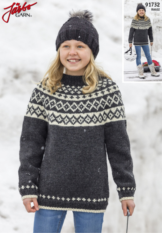 Barntröja i Järbomönster