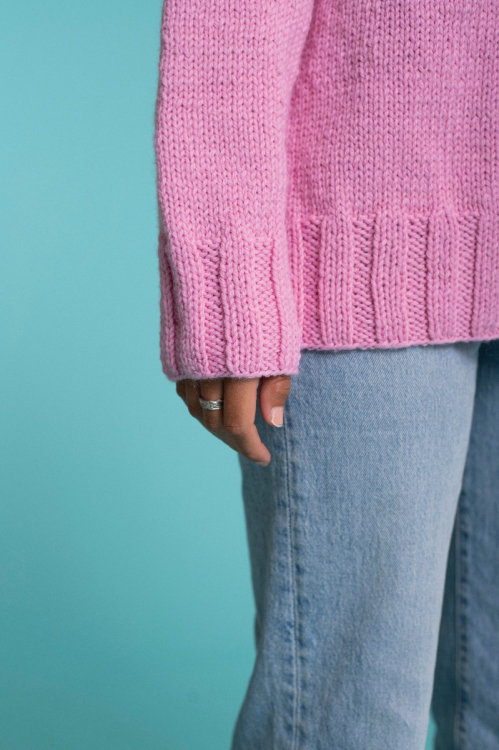 Slätstickad polotröja