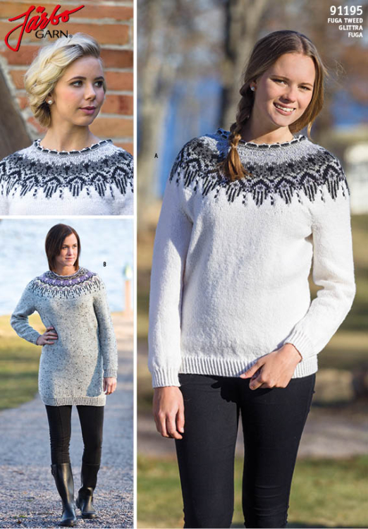 Tröja eller klänning med runt ok