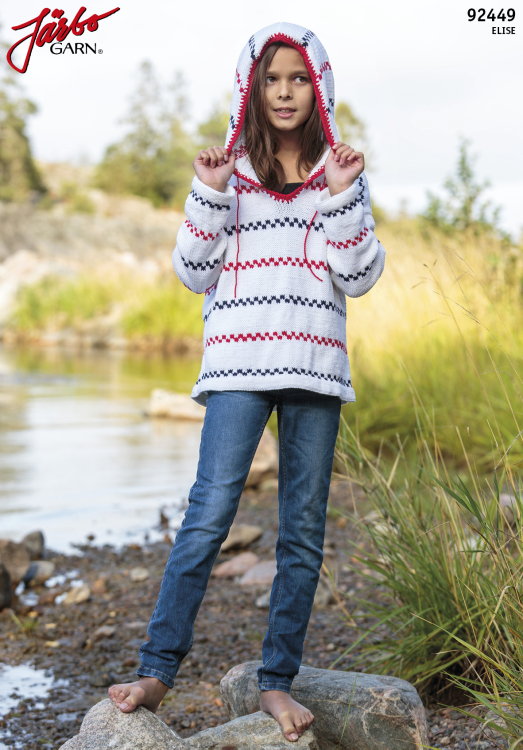 Sally - pippitröja med huva till barn