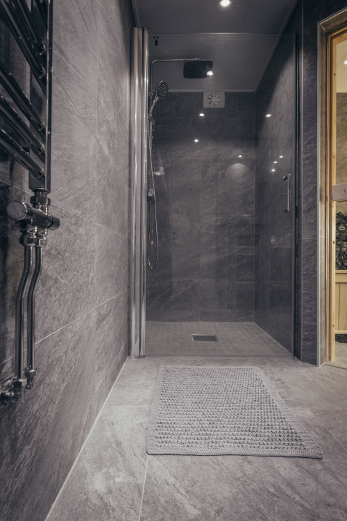 Badrumsmatta och handduk